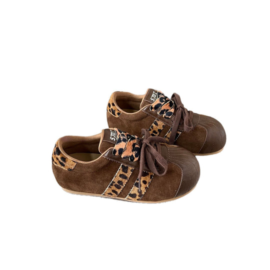 Damen Sneakers im angesagten Tierdruck-Design mit hochwertigem Wildleder und robustem Gummifußbett EB