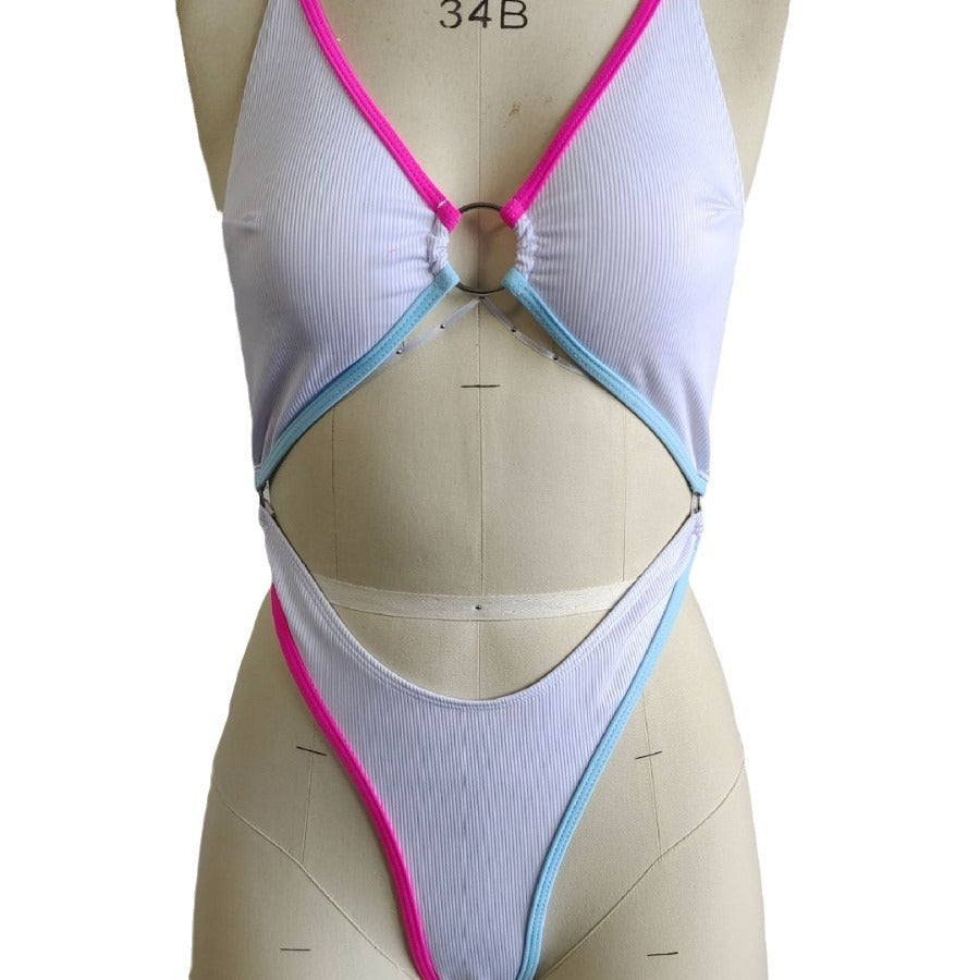 Damen Badeanzug mit verführerischem Cut-Out und modischen Akzenten EB