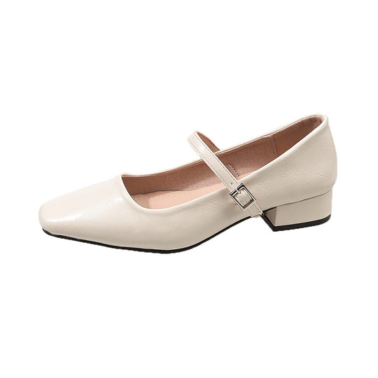 Damen Mary Jane Ballerinas mit elegantem Riemen EB