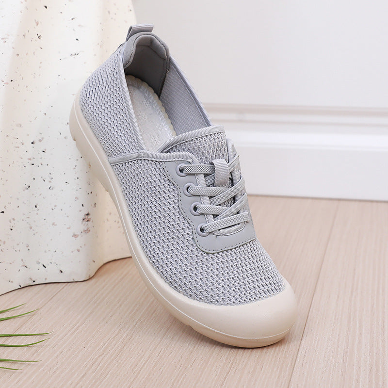 Damen Atmungsaktive Freizeit-Sneaker mit flexibler Sohle und elastischem Schnürsystem EB