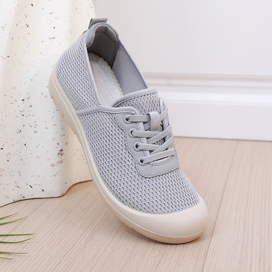 Damen Atmungsaktive Freizeit-Sneaker mit flexibler Sohle und elastischem Schnürsystem EB