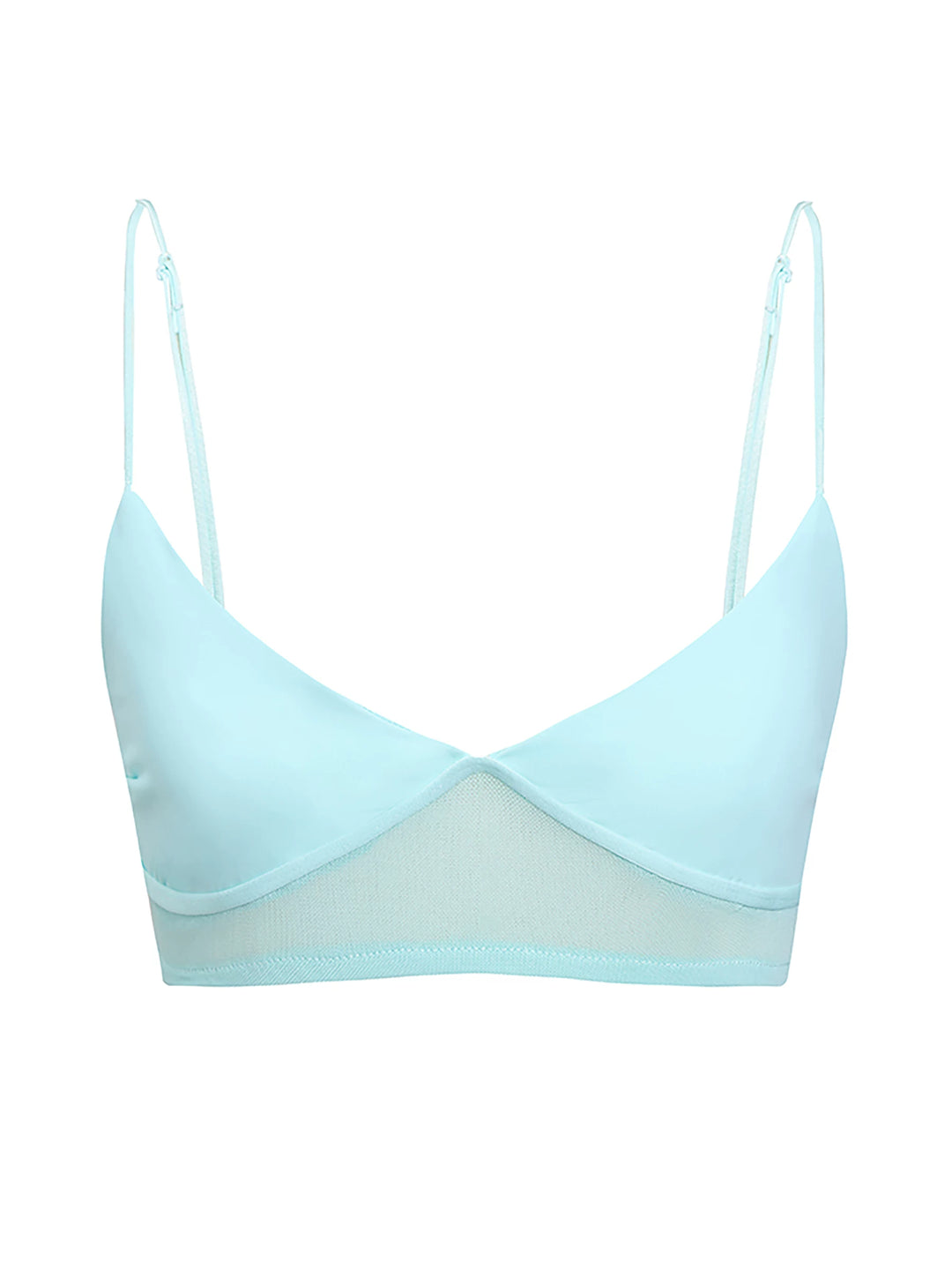Damen nan bügelloser Soft-BH mit Mesh-Unterbrustband und verstellbaren Spaghettiträgern EB