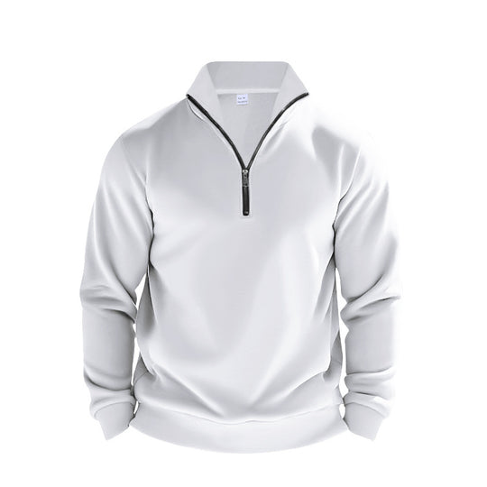 Herren Sweatpullover mit halbem Reißverschluss und atmungsaktiver Struktur EB