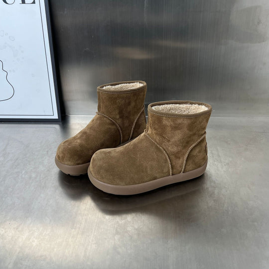Damen Gemütliche Winterstiefel aus hochwertigem Wildleder mit warmem Innenfutter EB