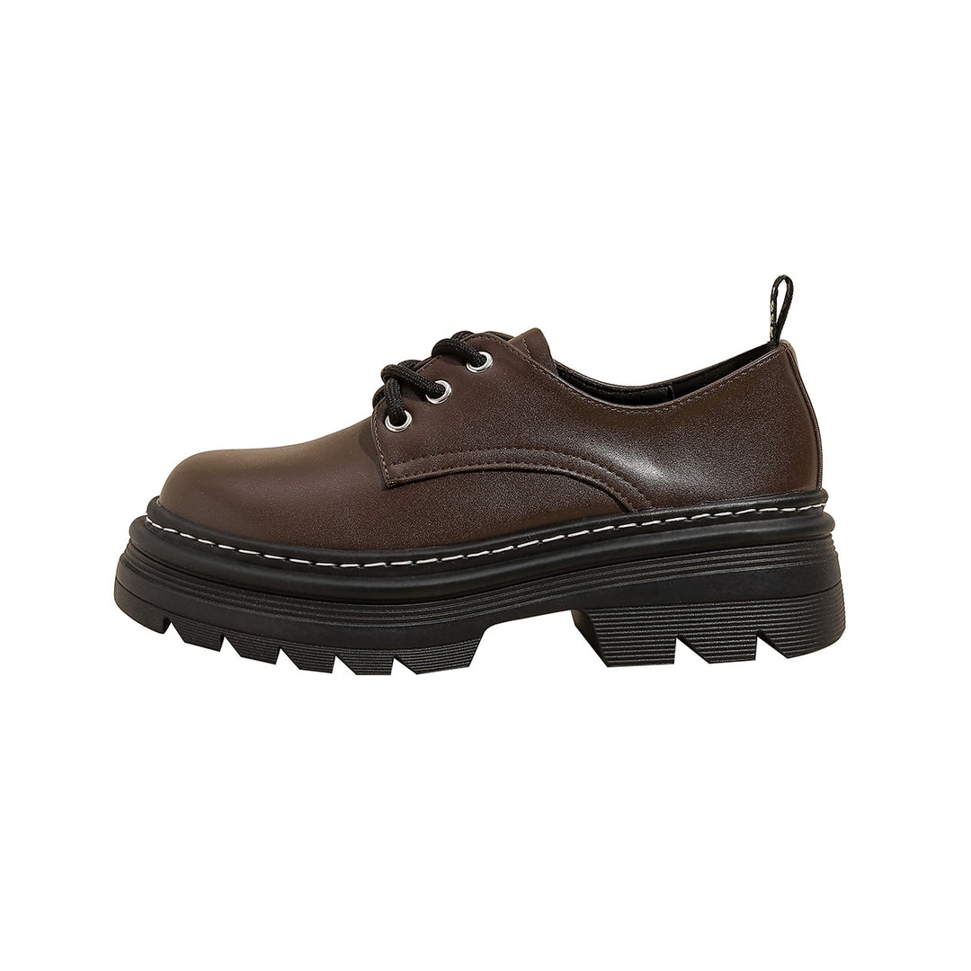 Damen Schnürschuhe mit robustem Plateau und stylishem Design EB