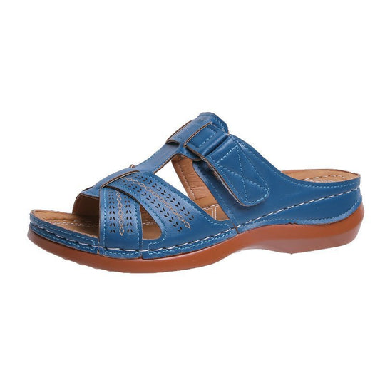 Damen ergonomische Freizeitsandalen mit verstellbarem Riemen und atmungsaktiver Obermaterialstruktur EB