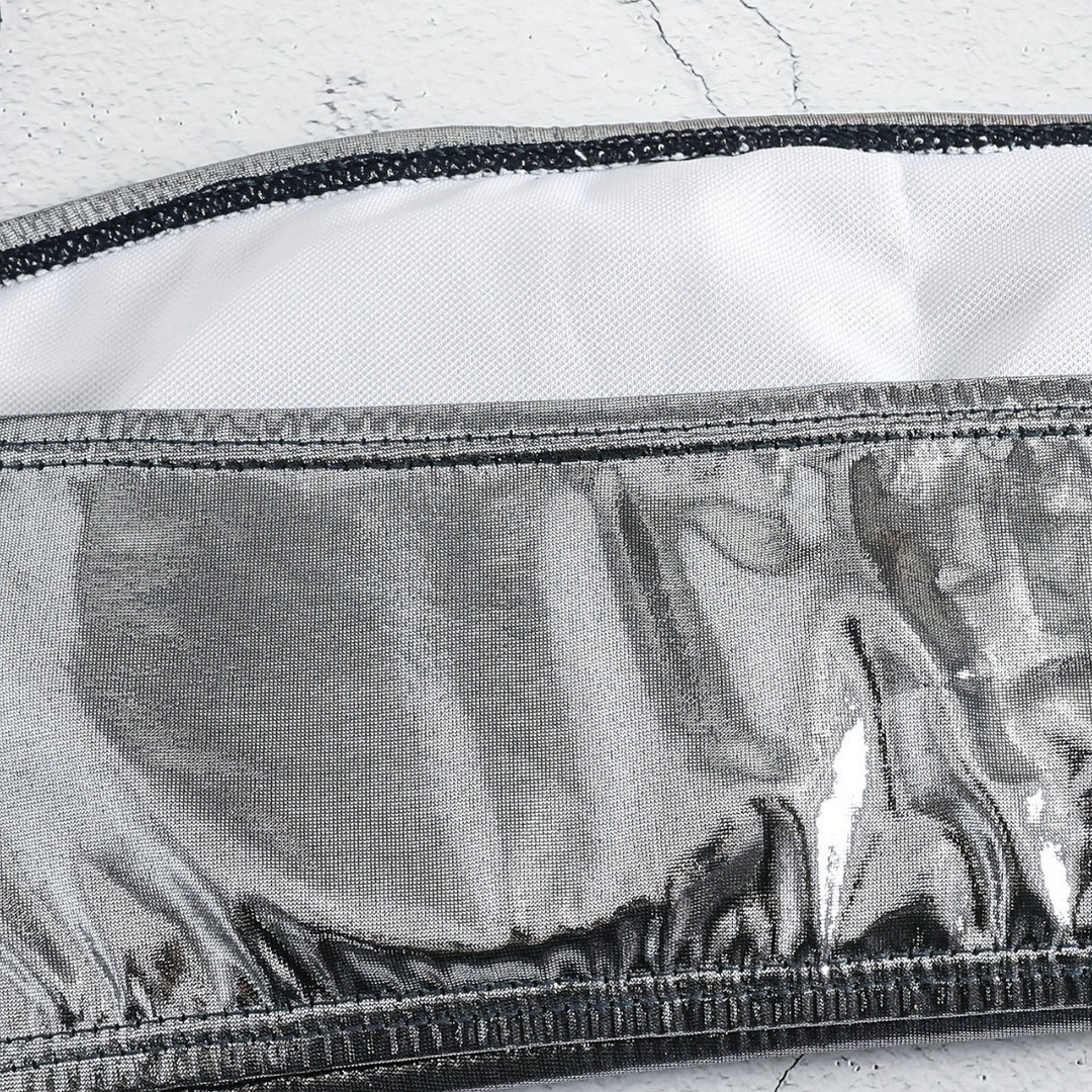 Damen Bandeau-Bikini mit eleganter Glanzoptik und modischen Muscheldetails EB