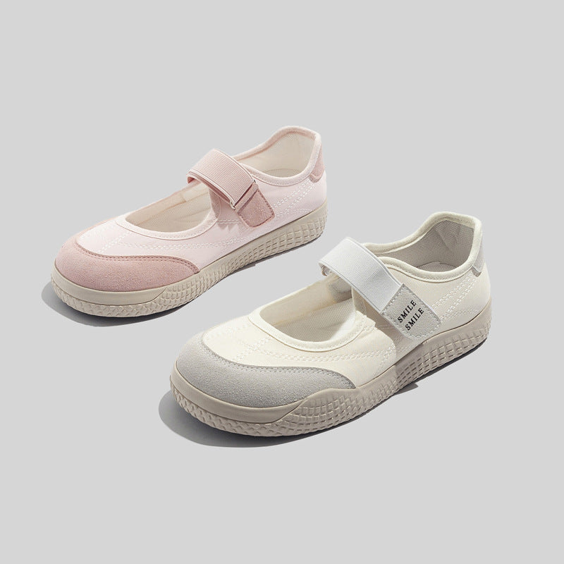 Damen Modische Freizeit-Schuhe mit Klettverschluss und ergonomischer Sohle EB