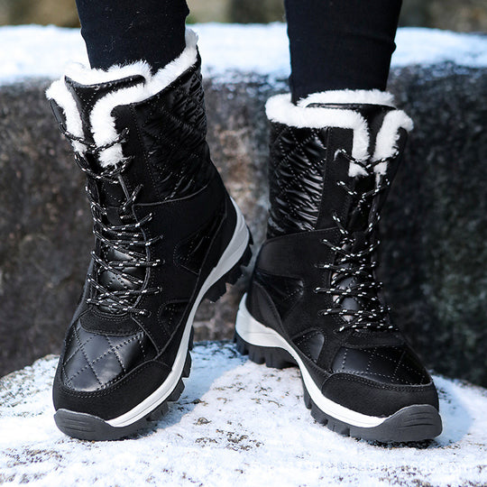 Damen Thermisch isolierte Winterstiefel mit rutschfester Profilsohle und kuscheligem Innenfutter EB