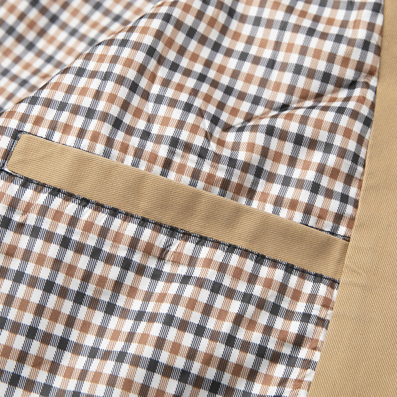 Herren Leichte Baumwoll‑Canvas Weste mit kariertem Innenfutter, V‑Ausschnitt und großen Fronttaschen EB