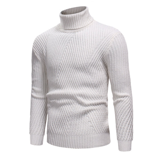 Herren Hochwertiger Rollkragenpullover im strukturierten Design EB