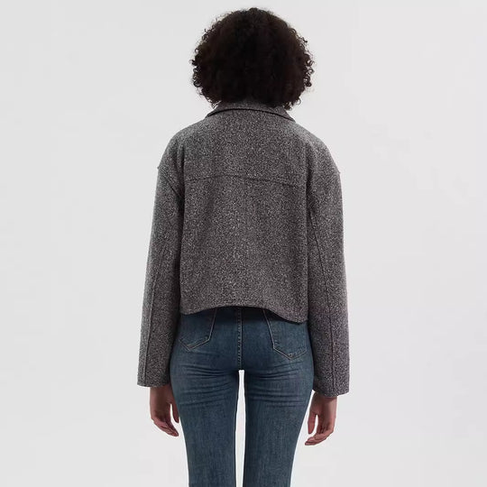 Damen cropped Utility-Jacke mit doppelten Brusttaschen EB