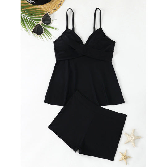 Damen Tankini-Set mit zauberhaften Punkten und modischem Schnitt EB