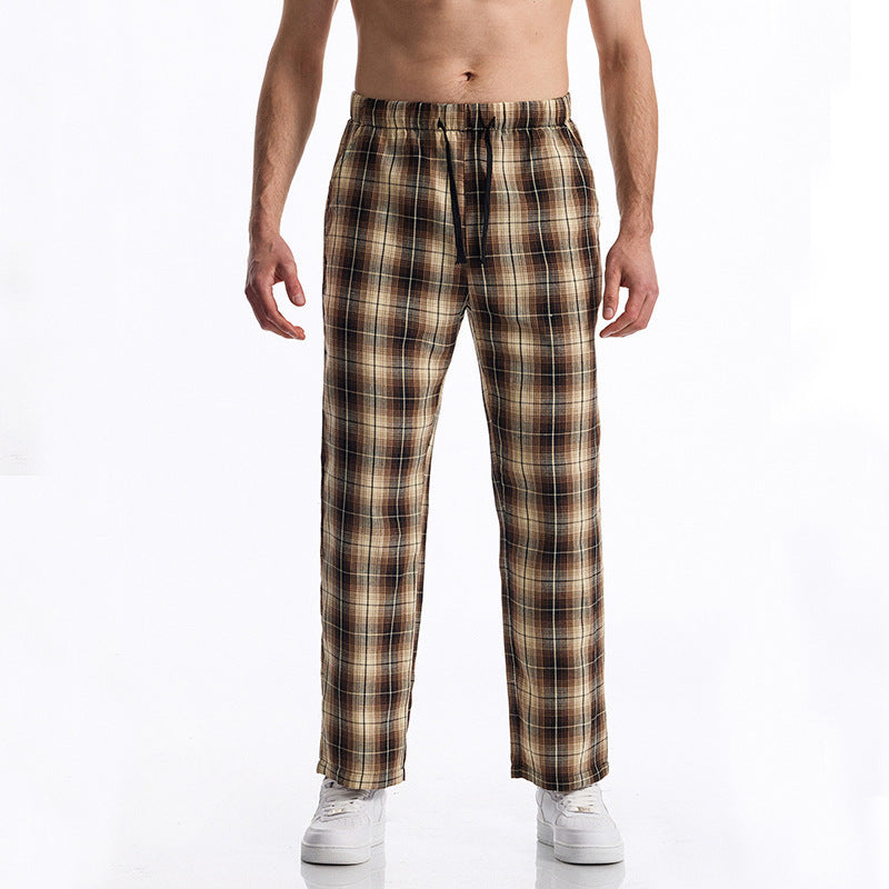 Herren bequeme Freizeithose mit Karomuster EB