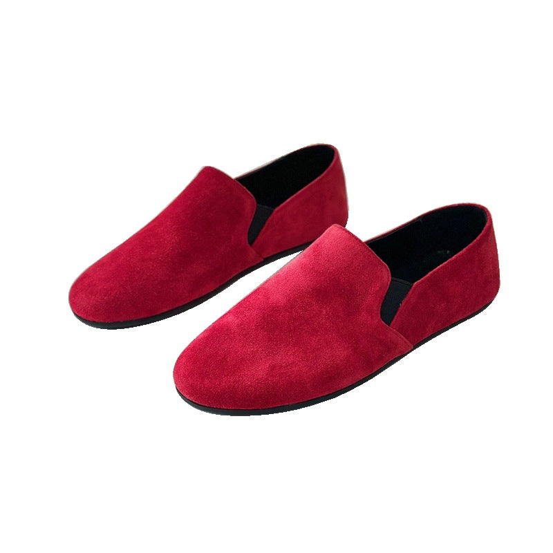 Damen modische Mokassins aus hochwertigem Veloursleder EB