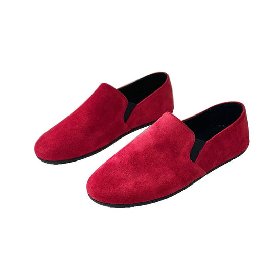 Damen modische Mokassins aus hochwertigem Veloursleder EB
