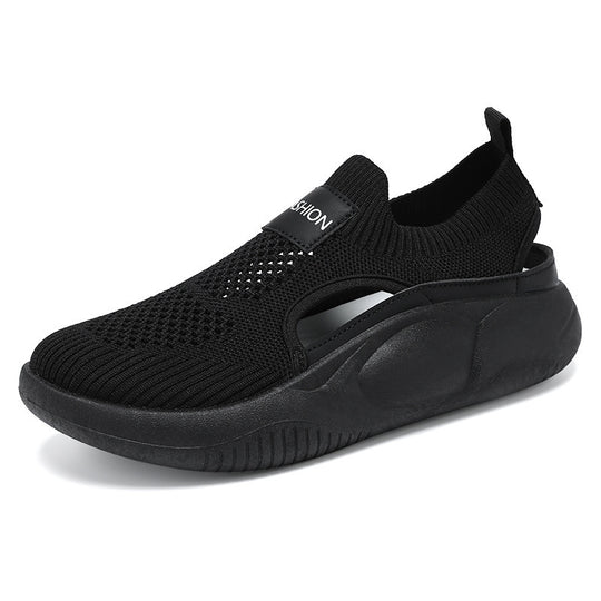 Damen Bequeme Slip-On Sneakers mit atmungsaktiver Mesh-Oberfläche und flexibler Sohle EB