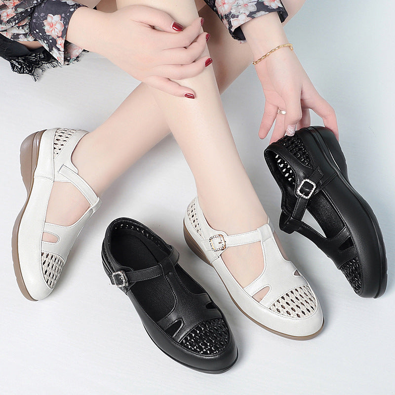 Damen Riemchensandalen mit komfortablem Fußbett und modischem Schnallenakzent EB