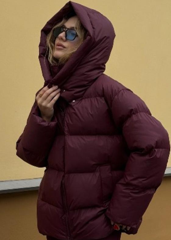 EB | Burgundy Puffer Jacket - Luxe Winter Komfort