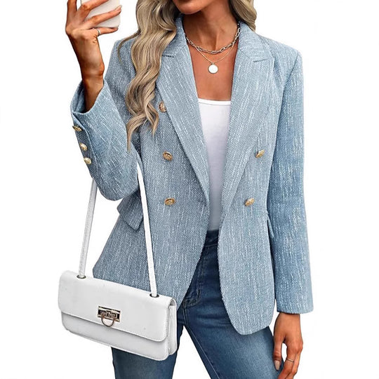 Damen modischer Blazer mit doppelter Knopfleiste EB