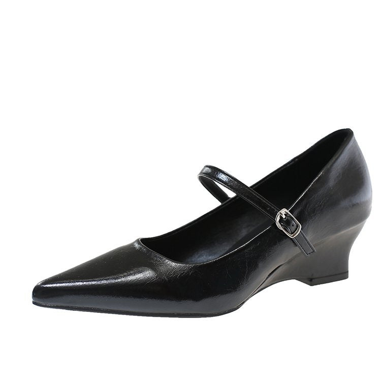 Damen elegante Mary Jane Pumps mit schickem Absatz EB