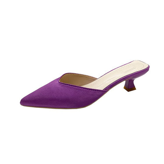 Damen elegante Slingback-Mules mit spitz zulaufender Form EB