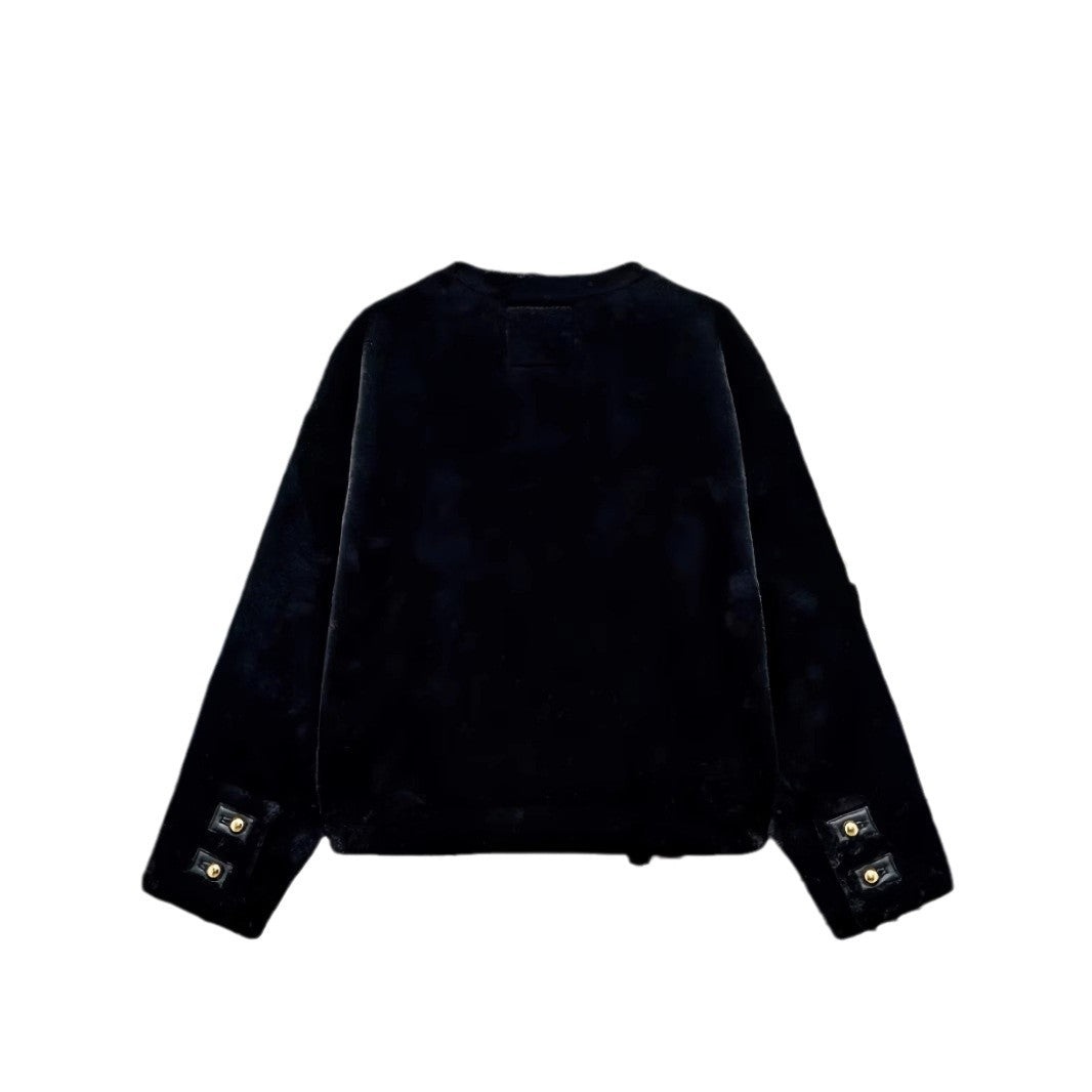 Damen weiche und luxuriöse Jacke aus Kunstfell EB
