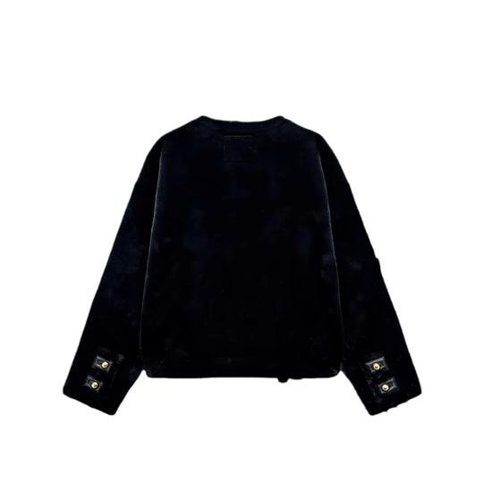Damen weiche und luxuriöse Jacke aus Kunstfell EB