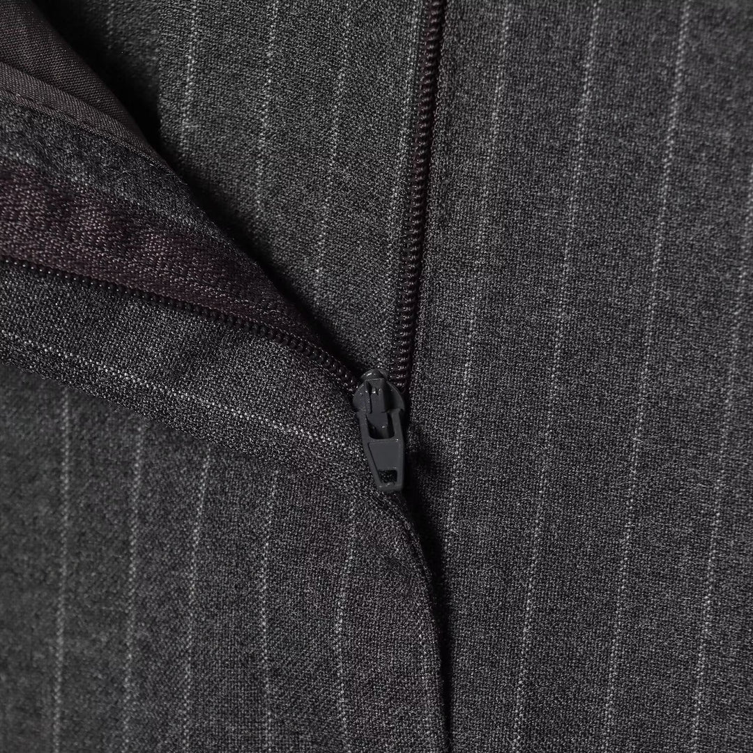 Damen weite Anzughose mit modischem Streifenmuster und eleganter Faltenlegung EB