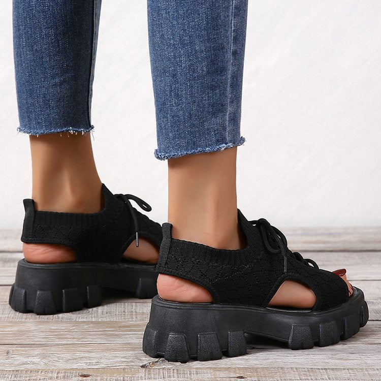 Damen Sportliche Sandalen mit atmungsaktivem Obermaterial und rutschfester Sohle EB