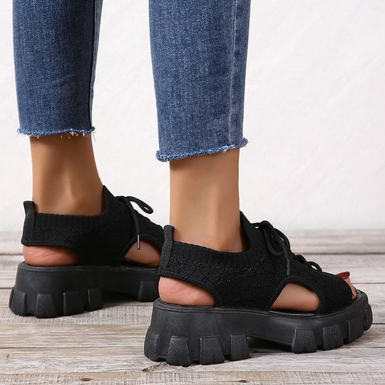 Damen Sportliche Sandalen mit atmungsaktivem Obermaterial und rutschfester Sohle EB