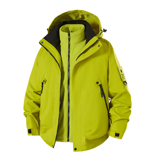 Herren wetterfeste Hardshell-Jacke mit herausnehmbarer Thermofleece-Weste EB