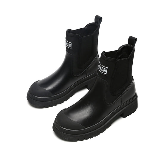 Damen modische Chelsea-Stiefel mit robustem Sohlenprofil EB