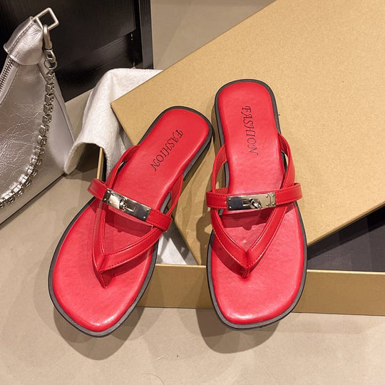 Damen Flip-Flops mit elegantem Schmuckdetail EB