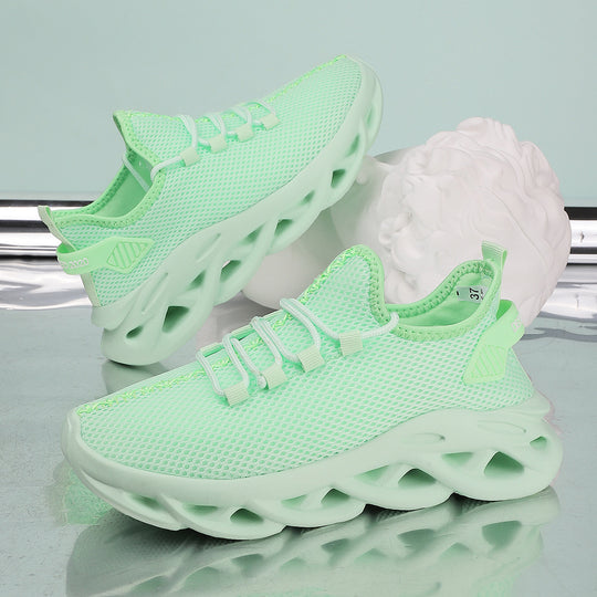 Unisex innovative Mesh‑Runner mit belüfteter Wabenstruktur, skulpturierter Hohlkern‑Plateausohle und sockenähnlichem Schaft EB