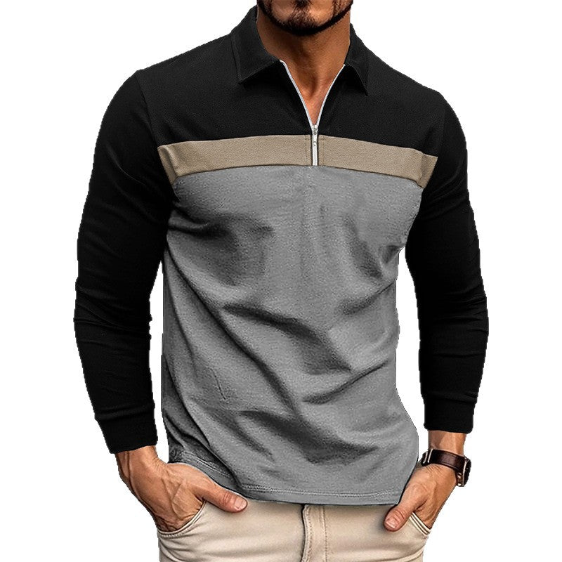 Herren Sportliches Langarmshirt mit Reißverschluss EB