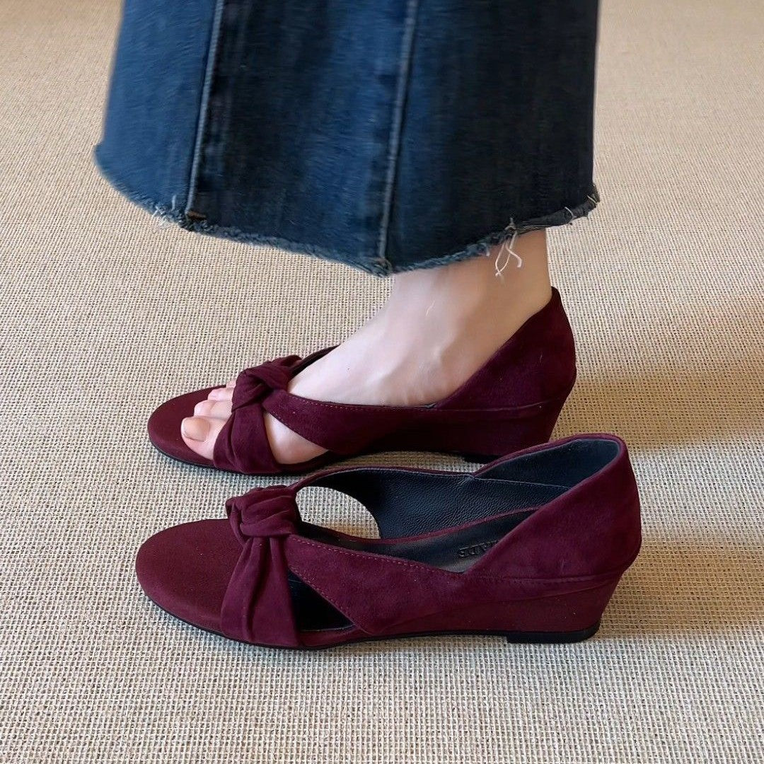Damen elegante Mokassins mit modischem Knoten-Detail EB