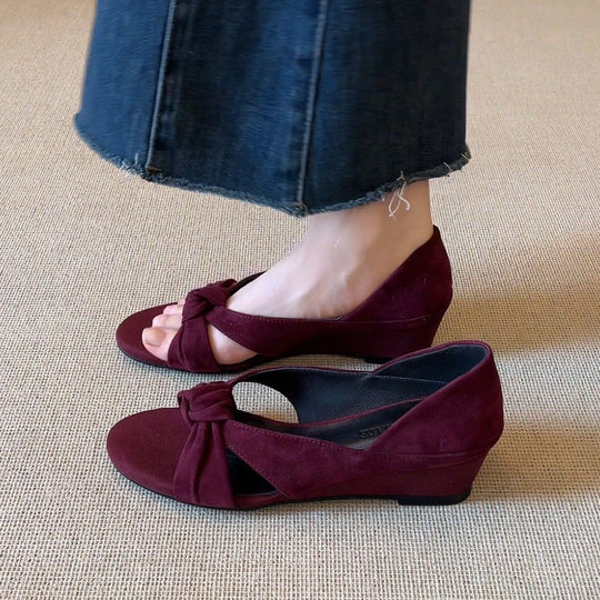 Damen elegante Mokassins mit modischem Knoten-Detail EB