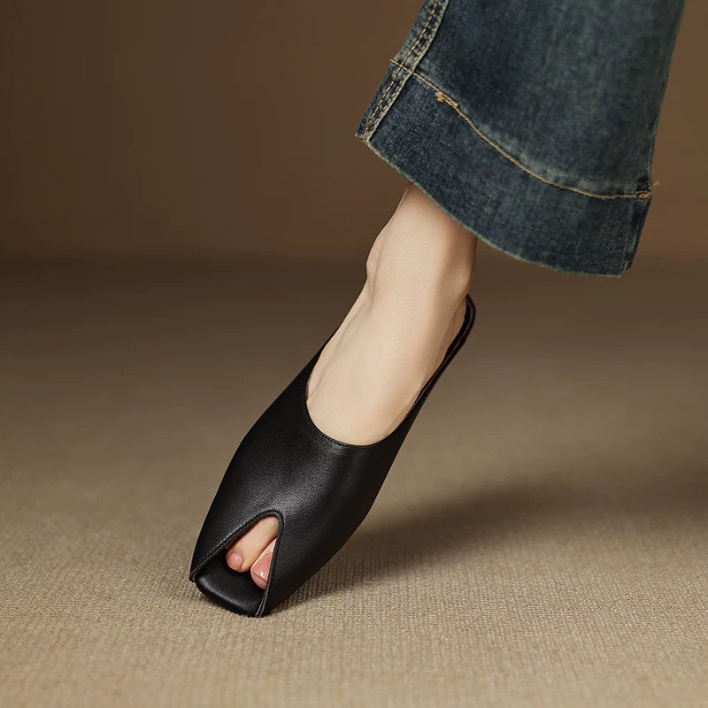 Damen Offene Mules mit elegantem Schnitt EB