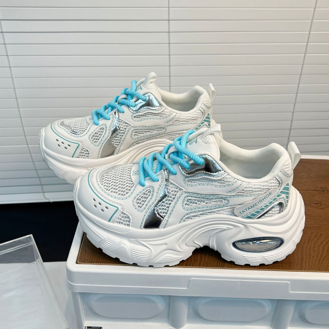 Damen Sportliche Chunky Sneakers mit atmungsaktiver Netzstruktur und dämpfendem Sohlenprofil EB