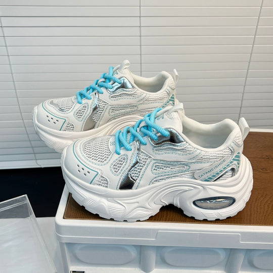 Damen Sportliche Chunky Sneakers mit atmungsaktiver Netzstruktur und dämpfendem Sohlenprofil EB