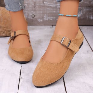 Damen nan elegante Mary-Jane-Ballerina mit verstellbarem Komfortriemen, gepolstertem Fußbett und dezenter Animal‑Prägung EB