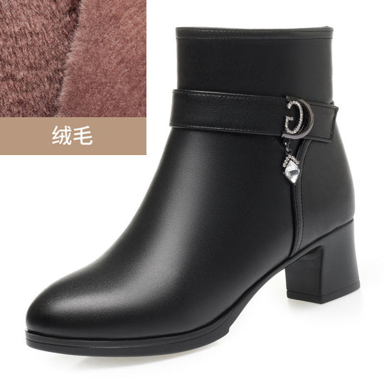 Damen Elegante Stiefeletten mit modischem Schnallen-Detail EB