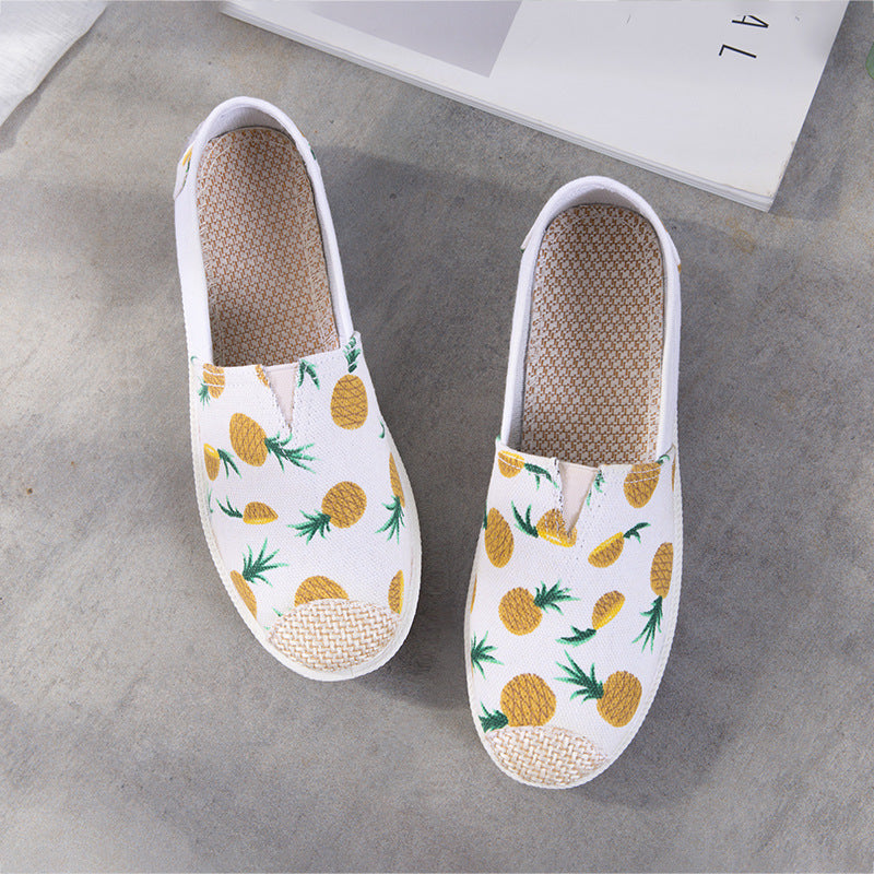 EB | Atmungsaktive Canvas Espadrilles mit Grafischem Druck