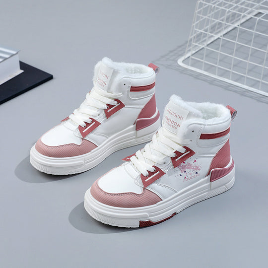 Damen Hohe Sneakers mit kuscheligem Innenfutter und modischem Akzent EB