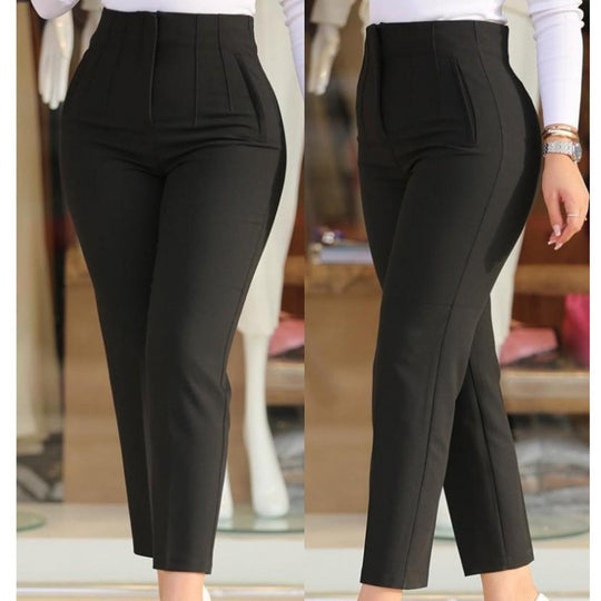 Damen Hochgeschnittener Schlank-Pant mit dekorativem Nähdetails EB