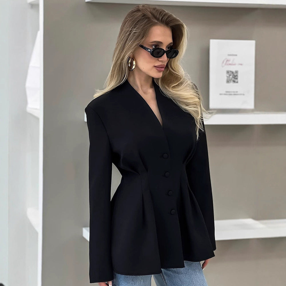 Damen Eleganter Blazer mit taillierten Akzenten EB