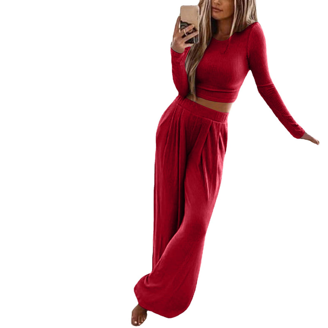 Damen elegante Freizeitanzug mit langen Ärmeln und weitem Schnitt EB