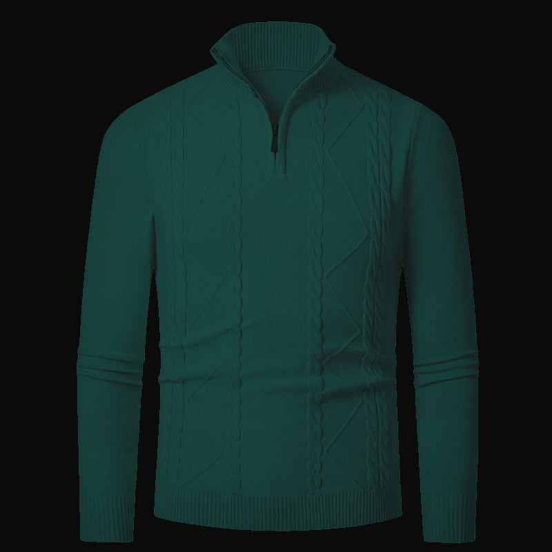 Herren Strickpullover mit modischem Reißverschluss EB