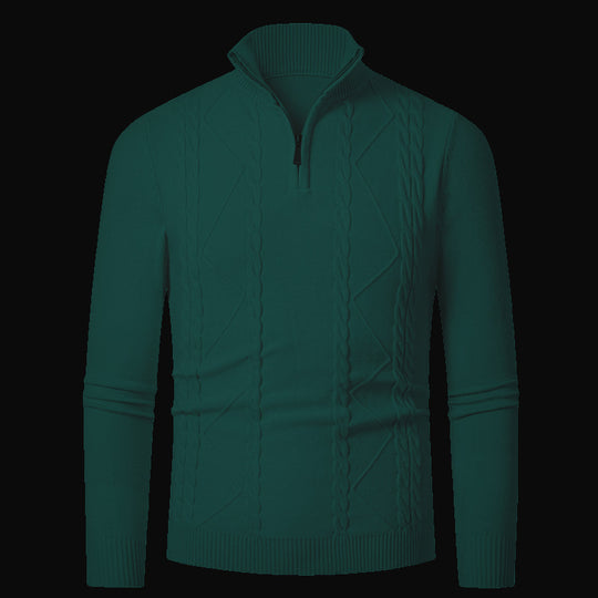 Herren Strickpullover mit modischem Reißverschluss EB